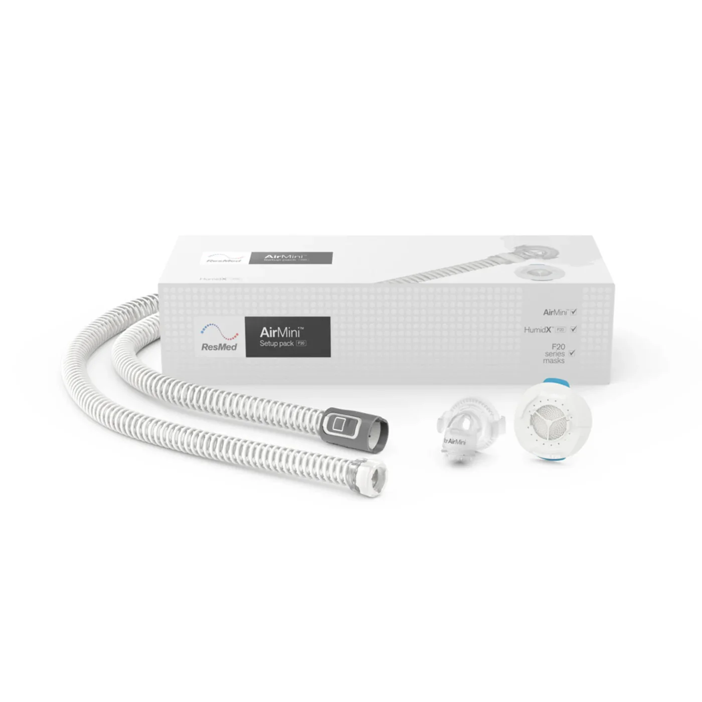 ResMed AirTouch™ F20 Full Face CPAP Mask - Complete System with Airmini Setup Pack - Image 3